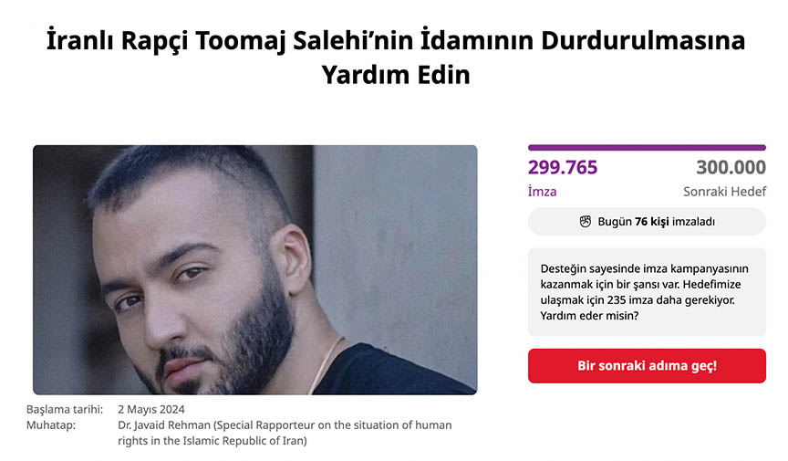 Toomaj Salehi’ye dünya müzisyenlerinden destek