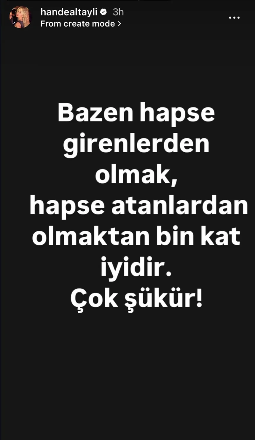 Hande Altaylı Paylaşım