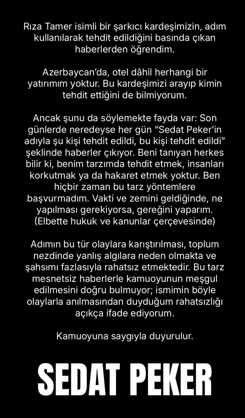Sedat Peker Rıza Tamer