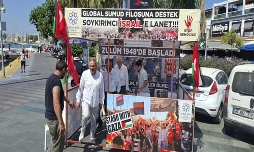 Bodrum’da Gazze İçin Dayanışma Nöbeti 1