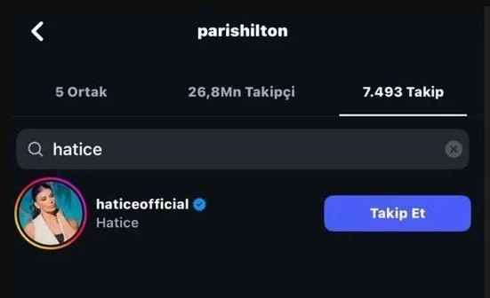 Paris Hilton Neden Hatice'yi Takip Etti